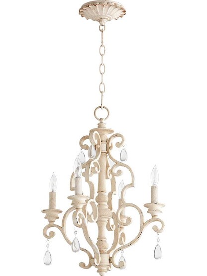 San Miguel 4-Light Chandelier in Persian White.